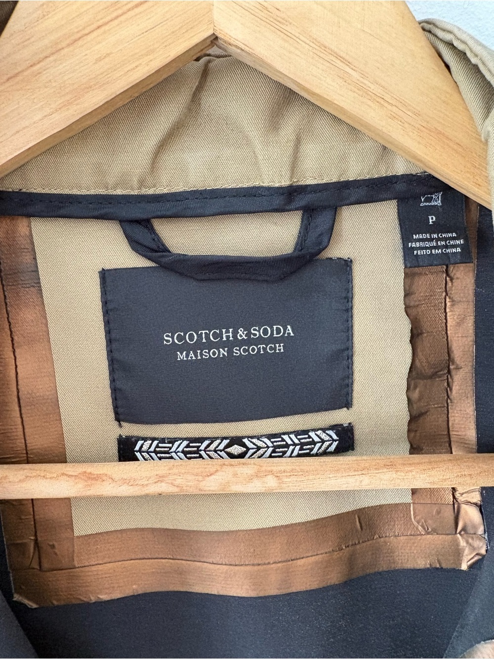 Scotch & Soda Heavyweight Hooded Utility Field Jacket Tan Blue Size Small Fall - Picture 9 of 16